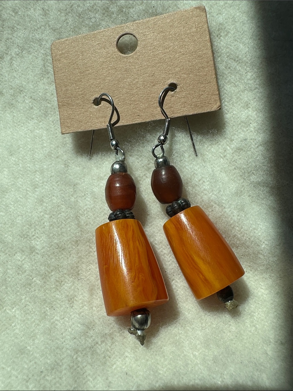 Coastal Cowgirl Bohemian Carmel Tone Bead Drop Earrings - Women Jewelry